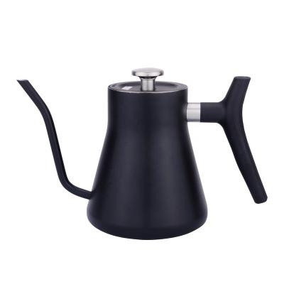 China Viable Pour Over Kettle Black With Thermometer Stainless Steel Kettle Drip Coffee Kettle With Bakelite Handle 1.2L for sale