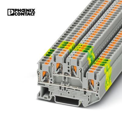 China Purchase Phoenix Contact PTTB 2.5 Connector Terminal Block Terminal Block Din Rail Dual Level Power Through Spring PTTB 2.5 Terminal Block for sale