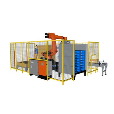 China Palletizer Palletizing Robot With Auto Laid Paper Spacer Applications for sale