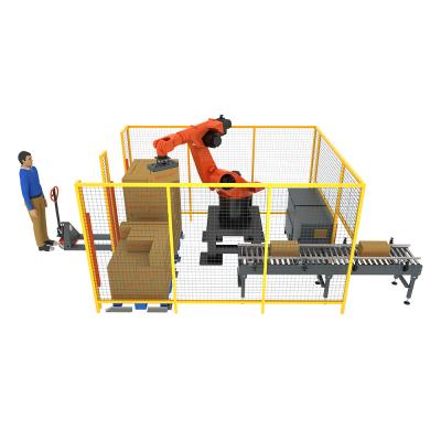 China Industrial Cardboard Palletizing Robot Double Stamping Palletizing for sale