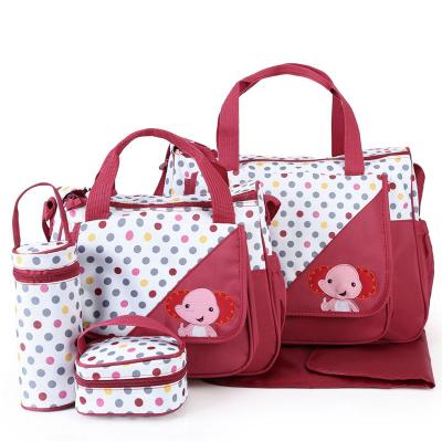 China Hot Selling Organic Baby Diaper Bag Custom Logo Mom Backpack Diaper Packing Organic Set for sale