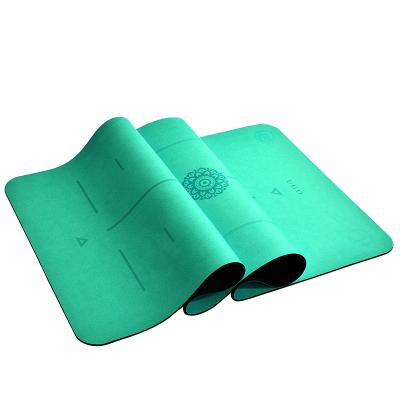 China Power Grip Custom Logo PVC Microfiber Strip Bamboo Rubber Washable Yoga Mat for sale