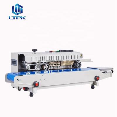 China LT-FR900 Food Horizontal Continuous Band Sealer Bag Pouch Sealing Machine For Aluminum Foil Plastic Bag for sale