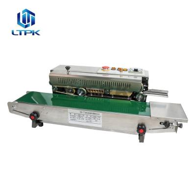 China LTPK FR-770 Food Plastic Bag Soild Ink Continuous Strip Sealer Sealing Machine Expanded Food Strip Sealer for sale