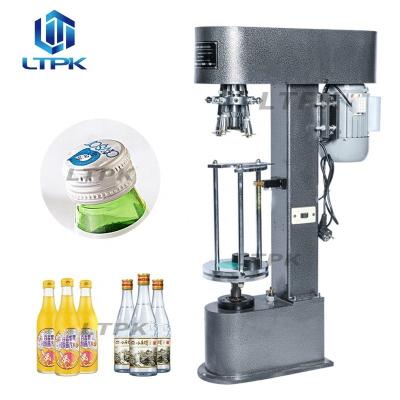 China LT-DK50D Small Scale Food Wine Bottle Ropp Metal Cover Lock Aluminum Lid Crimping Capping Machine for sale