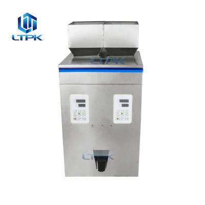 China LT-W200D Food Model Double Hopper 200G Coffee Bean Peanut Bean Particle Granule Filling Machines for sale