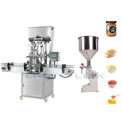 China Custom Automatic Bottle Honey Ketchup Jelly Jam Tomato Sauce Paste Chili Pneumatic Food Manual Pneumatic Filling Machine for sale