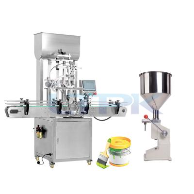 China Custom Manual Semi-automatic Food Spray Paint Can Bucket Filling Machine for sale