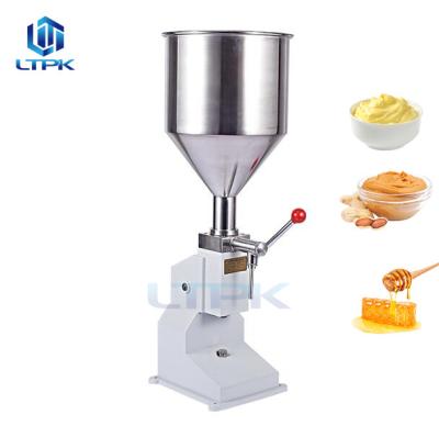 China 10ml mini food manual cream sauce honey paste bottle a03 filling machine for sale