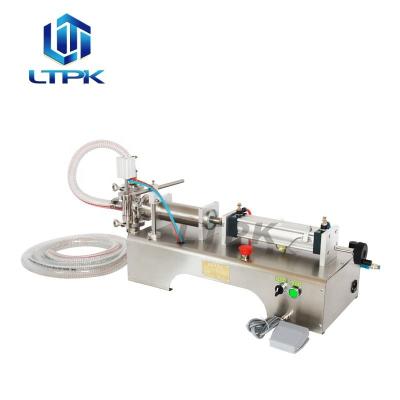 China Semi Automatic Food LTPK G1WY 10-100ml Single Spouts Sprinkle Juice Perfume Aerosol Oil Essential Oil Liquid Bottle Filling Machine for sale