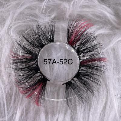 China Fluffy/3d effect/dense wicking with colorful mink color eyelash custom color lashes 3D Mink Lashes Eyelashes for sale