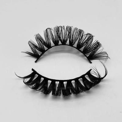 China Long Natural Handmade Russian Faux Mink Lashes False Eyelash Eyelash D Volume Curl Strips for sale