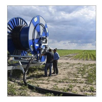 China 75 cm Diameter Drip Irrigation Agricultural Self-Propelled Rain Gun Sprinkler Hose Reel System for Consistent Irrigation for sale