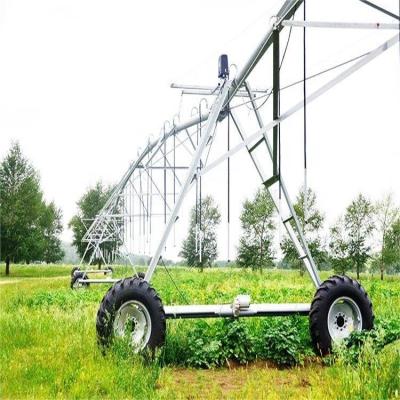 China 98% Efficiency Farm Four Wheel Linear Move Irrigation System Agricultural Equipment 200*160*120 for sale