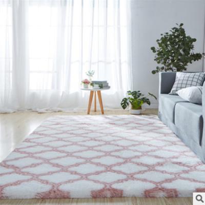 China Shaggy Area Rug Fluffy Living Room Bedroom Soft Non-Slip Patterned Bedside Mats Carpets for sale