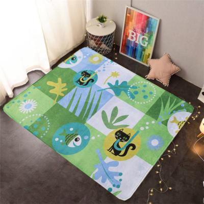 China Anti-Slip Door Floor Covers Children Mats Cartoon Pattern Bath Rugs Kids Bedroom Non-Slip Floor Play Room Mat for sale