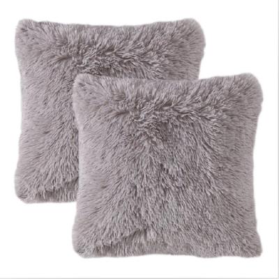 China 18 x 18 Inch Decorative Home Decor Tile Plush Faux Fur Cushion Soft Comfortable Pillow for sale