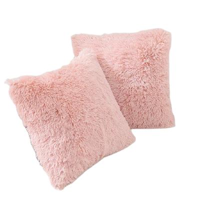 China PV Decorative Long Fur Pile Shaggy Decorative Sofa Living Room Cushion Pillow for sale