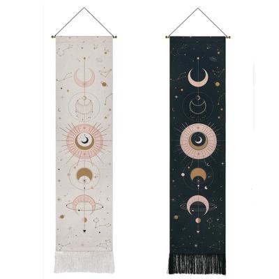 China Canvas Wall Art Boho Tapestries Moon Phase Tapestry Washable Cotton Tapestry for Room for sale