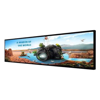 China Indoor Indoor Retail Store Digital Signage And Displays Stretched Bar LCD Monitor Video Advertising Display for sale