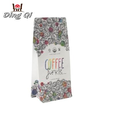 China Custom Printing Moisture Proof Aluminum Foil 12 Ounce Kraft Paper Coffee Packaging Bag With Valve Wholesale for sale