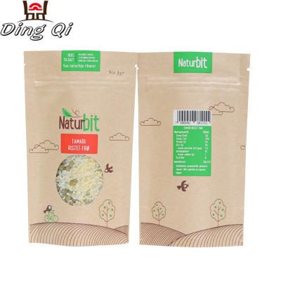 China POS Kraft Paper Food Bag Moisture Proof Murah With Zipper for sale