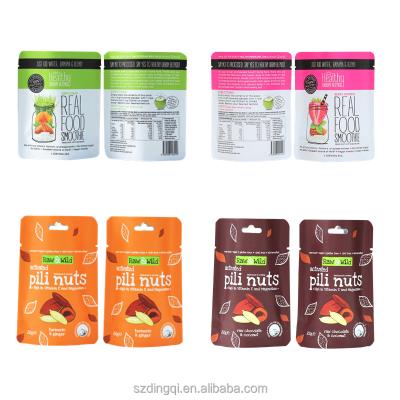 China Food Plastic Paper Cashews Milk Coconut Snacks Food Packaging Bag For Nuts Chips Snacks for sale