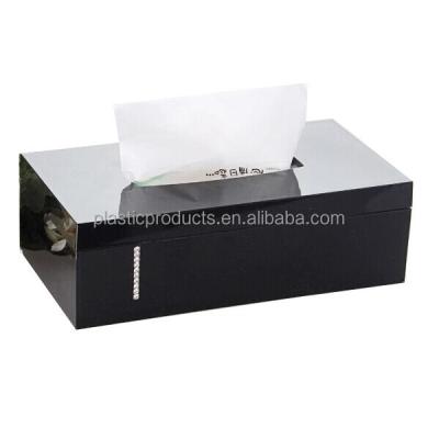 China 100% Eco-friendly Black Plastic Tissue Box Cheap Tissue Box Plastic Tissue Box Holders for sale