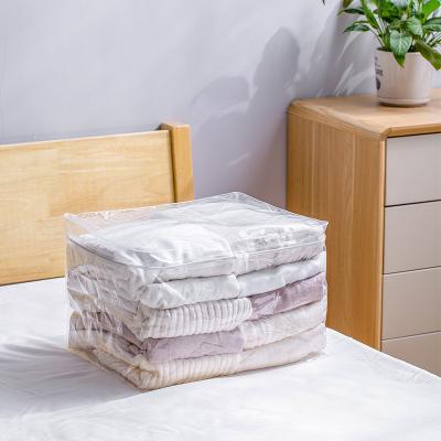 China Modern Transparent Plastic Comforters Cover Bag Clear PVC Travel Storage Bag For Clothes And Bedding for sale