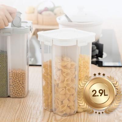 China Wholesales Acrylic Storage Stocked Jar With Lids Cereal Storage Jars Kitchen Canisters Plastic Food Storage Jar for sale