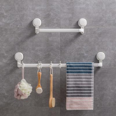 China Eco-friendly Unique Wall Mounted Towel Rack Bar Rack Bathroom Accessories Bathroom Hanging Shelf With Towel Rail Bars Wall Mount Bath Rack for sale