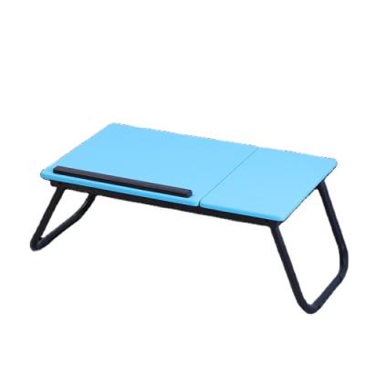 China (Other) Adjustable Adjustable Metal Computer Table Laptop Wooden Folding Desk For Bed Folding Overlay Office Metal Desks for sale