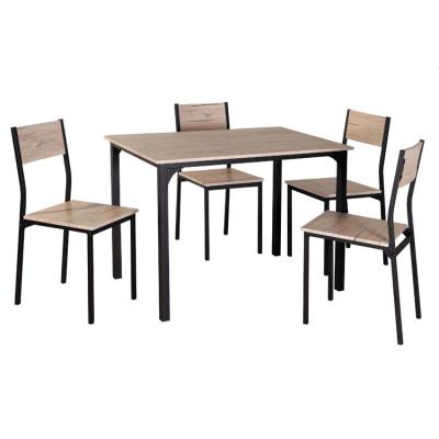 China KD Easy Assembling Modern 5-Piece Dining Table Set With 4 Chairs For Dining Room Furniture, Kitchen Room Furniture for sale