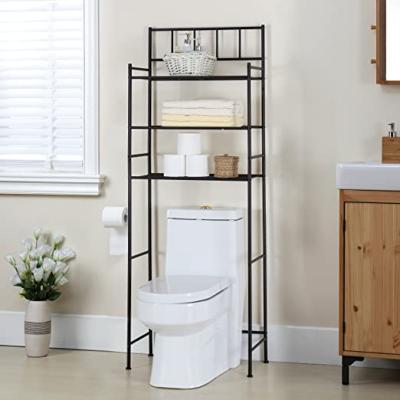 China Floor Type 3 Shelf Bathroom Space Saver Over Tower Accessories Bathroom Cabinet Toilet Rack Bathroom Corner Rack Storage Organizer She for sale