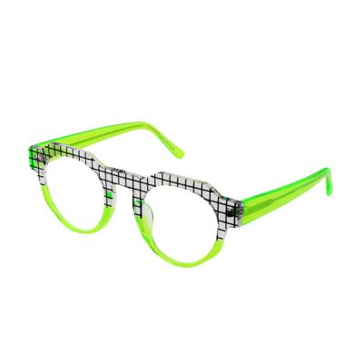 China For Optical Glasses And Decoration China Supplier Round Shape Thick Acetate Glasses Cheap Women And Men Eye Glasses Frames for sale