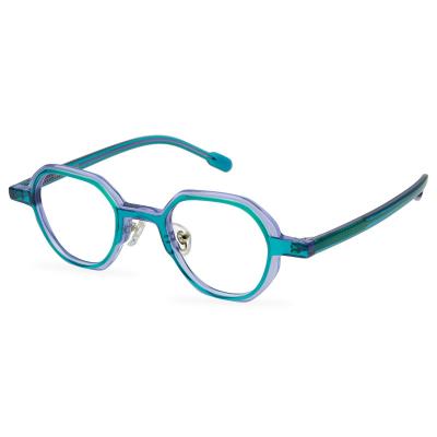 China For Optical Cat Eye Glasses And Decoration Optical Frame Soft Round Blue Prescription Eyeglasses Personality Fashion Glasses Women Brand Luxury Designer for sale