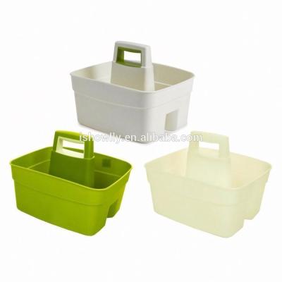 China Who respects the environment; Factory Outlet Value Handled Kitchen Popular Handy Storage Cart Store Deep Universal Sturdy Plastic Organizers For Cleaning Basics for sale