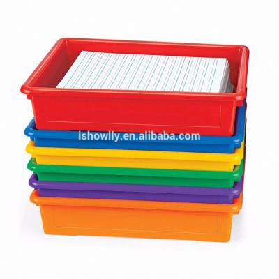 China Who respects the environment; High Quality Custom Cheap Stackable Paper Bins Purpose Storage Bins Factory Wholesale Multi Heavy Duty Plastic Storage Flat Trays Durable Box for sale