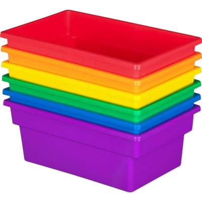 China Who respects the environment; Factory Outlet BSCI Audit Factory Newcomers Grouping Colors Multipurpose Bin Stackable Plastic Desktop Storage Bins For Classroom Or Home Use for sale