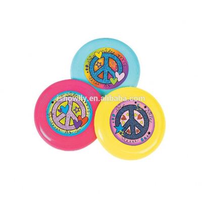 China Who respects the environment; Mini Flying Discs Cheap Funny Sign Factory Outlet Factory Price Plastic Peace Flying Saucers In Disc Colorful Promotional High Quality Fashion for sale