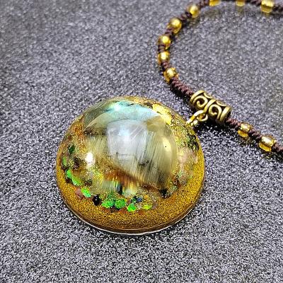 China China 7 Chakra Orgone Main Chain Orgonite Mascot Energy Handmade Geometric Pendant Keychain for sale