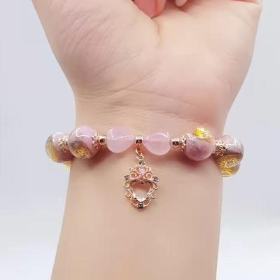 China India Resin Green Pink Crystal Ogan Energy Stone Orgonite and Precious Metal Bracelets for sale