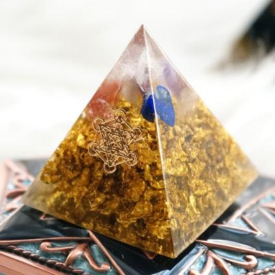 China Wholesale India Orgone Chakra Pyramid Healing Pyramid 7 Chakra Orgonite Pyramid For Healing And Meditation for sale