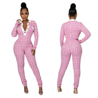 China 2021 Spring and Summer Women's Fashion Breathable Home Long Use Sleeve Pants Pajamas Overalls for sale