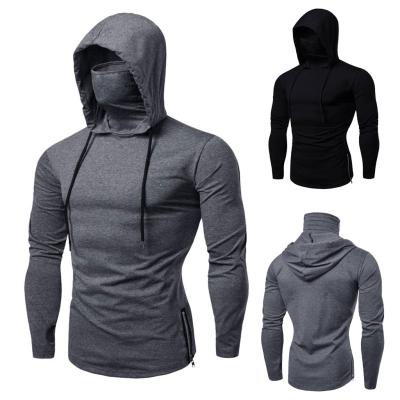 China 2021SpringSummer Hoodie Men's Long Sleeve Breathable Slim Sweatshirt Casual Quilted Masked Hoodie Streetwear Clothing Hoodie for sale