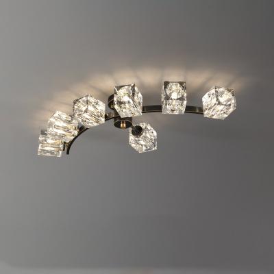 China Modern Brass Crystal Ceiling Lamp in Living Room Light Balcony Clothes Book Room Luxury Modern Light for sale