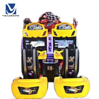 China Double Player Games Car Racing Simulator Coin Operated Video Game Machine W1130*D1910*H2250 Indoor Interactive Amusement Facility à venda