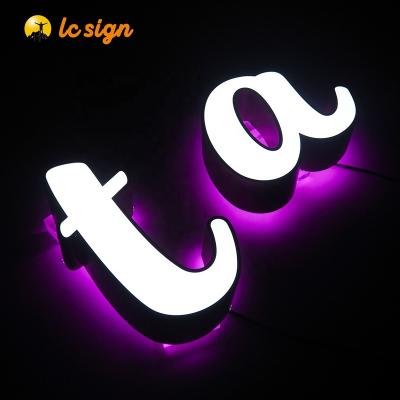 China Shops High Brightness Led Luminous Letter Sign Metal Letters Logo Decoration For Advertising for sale