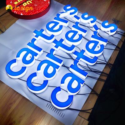 China 3D Buildings Indoor / Outdoor Acrylic Face Led Full-lit Letters Sign Advertising Channel Letters for sale