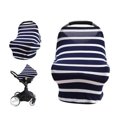 China High quality cotton stripe nursing blanket carseat canopy cover for babies for sale